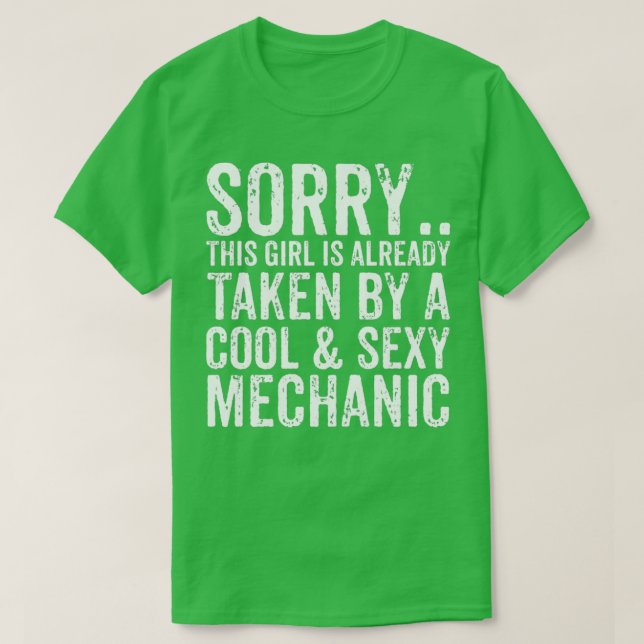 Mechanic Girlfriend Wife Gift From Him  T-Shirt (Design Front)