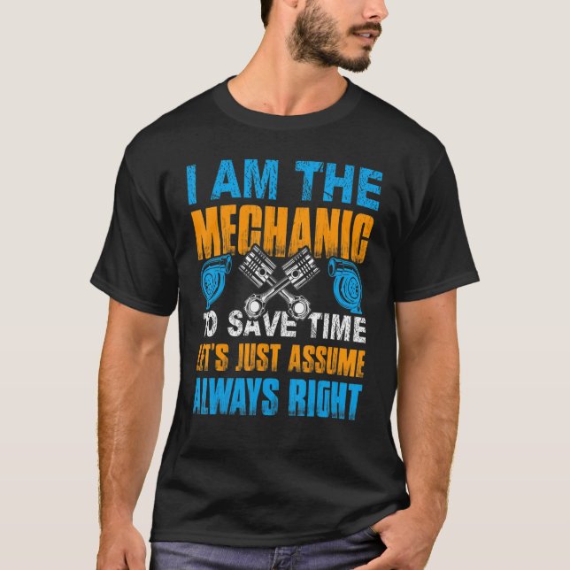 Mechanic Handyman Workshop Mechanical Engineer Car T-Shirt (Front)
