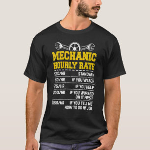 Mechanic Hourly Rate  Car Motorcycle Labour Men T-Shirt