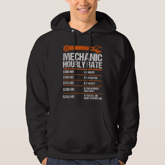 Mechanic Hourly Rate Future Mechanic Hoodie (Front)