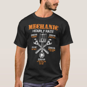 Mechanic Hourly Rate Labour Rates Vintage Labour D T-Shirt