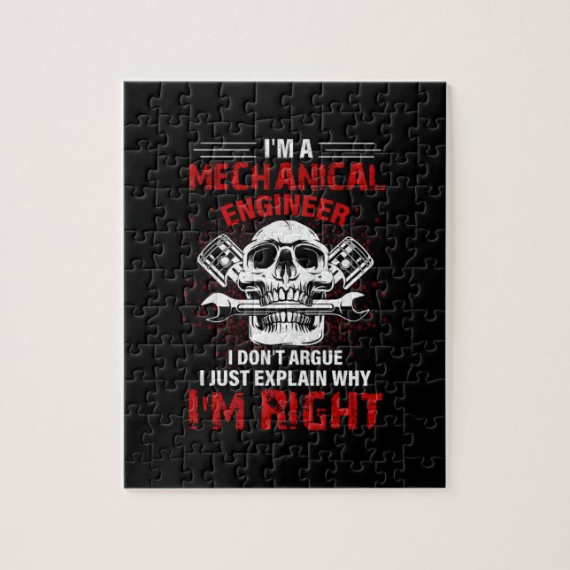 Mechanic I Am A Mechanical Engineer Jigsaw Puzzle (Vertical)