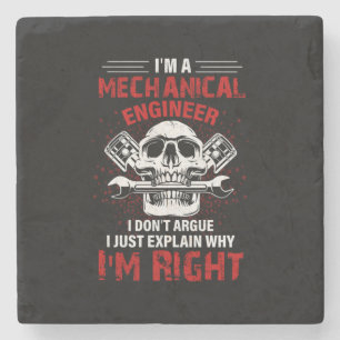 Mechanic I Am A Mechanical Engineer Stone Coaster