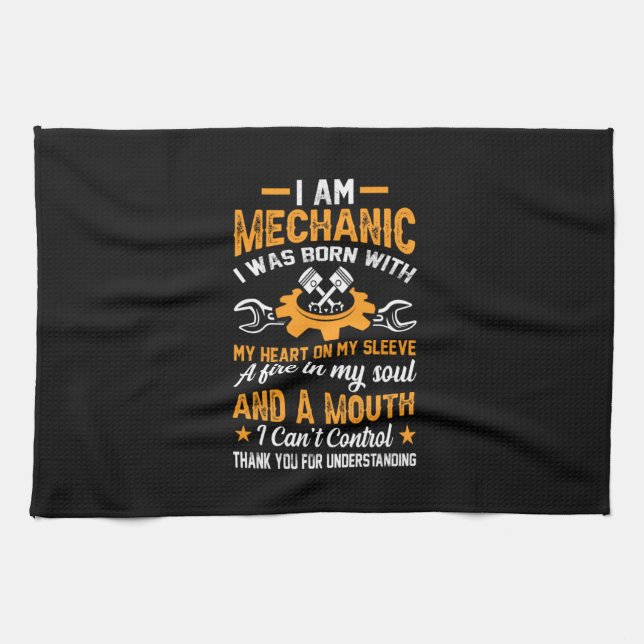 Mechanic I Am Mechanic Tea Towel (Horizontal)