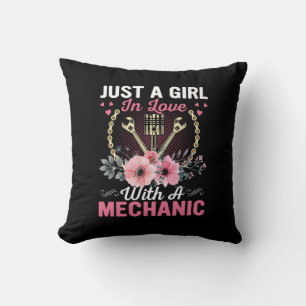 Mechanic Just A Girl In Love With A Mechanic Cushion