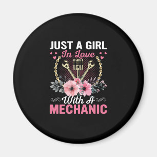 Mechanic Just A Girl In Love With A Mechanic Magnet