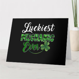 Mechanic Lovers Luckiest Mechanic Ever Thank You Card