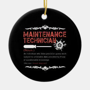 Mechanic Lovers  Maintenance Technician Definition Ceramic Tree Decoration
