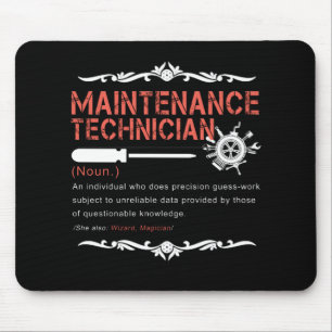 Mechanic Lovers  Maintenance Technician Definition Mouse Pad