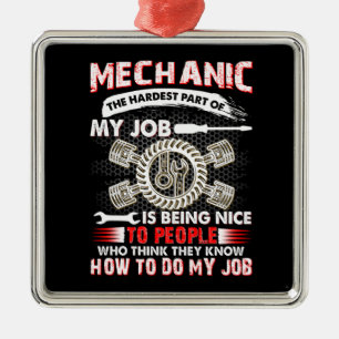 Mechanic Lovers Mechanic The Hardest Metal Tree Decoration