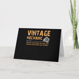Mechanic Lovers   Vintage Mechanic Definition Card