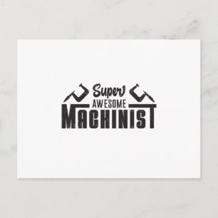Mechanic Machine Machinist CNC Operator Funny Gift Postcard