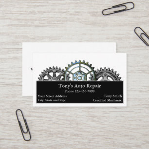 Mechanic Mechanical Engineer Auto Business Card