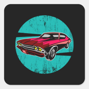 Mechanic Mechanics Wrench Vintage Car Gift Idea Square Sticker