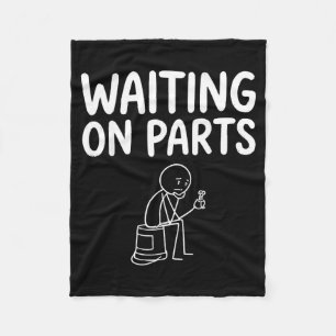 Mechanic Men Auto Repair Waiting On Parts Car Fleece Blanket