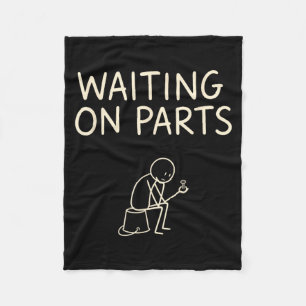 Mechanic Men Auto Repair Waiting On Parts Car Fleece Blanket