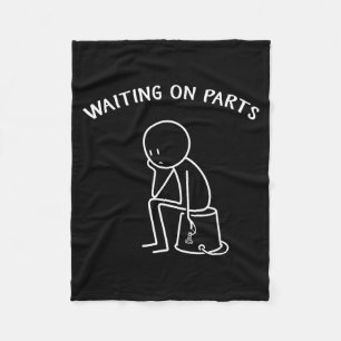 Mechanic Men Auto Repair Waiting On Parts Car Fleece Blanket
