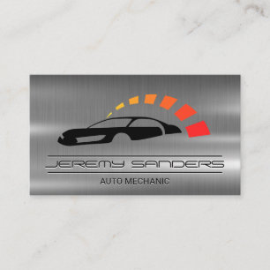 Mechanic   Metal   Auto Service Logo Business Card