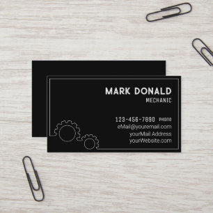 Mechanic Modern Custom Business Card
