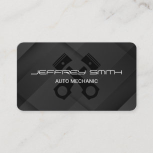 Mechanic Pistons Auto Technician Business Card