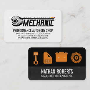 Mechanic Repair Tools Auto Services Business Card
