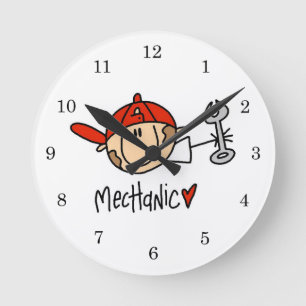 Mechanic Round Clock