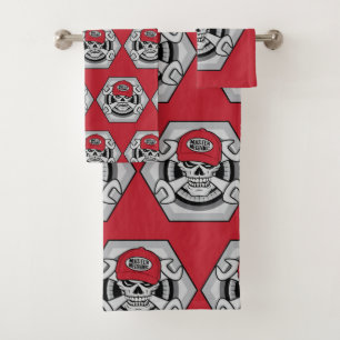 Mechanic Skull Bath Towel Set