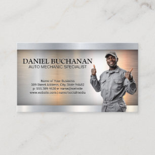 Mechanic Smiling Auto Technician Business Card