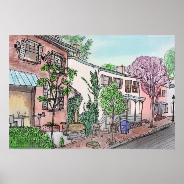 Mechanic Street, New Hope, PA Poster (Front)