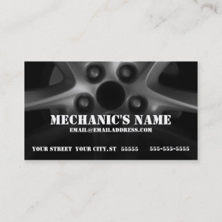 Mechanic Tire Rim Business Card