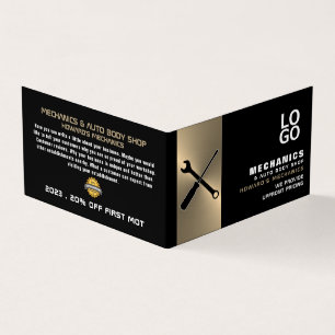 Mechanic Tools, Auto Mechanic & Repairs, Detailed Business Card