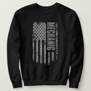 Mechanic USA Flag Distressed design Sweatshirt
