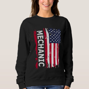 Mechanic Usa Flag For American Mechanic Sweatshirt