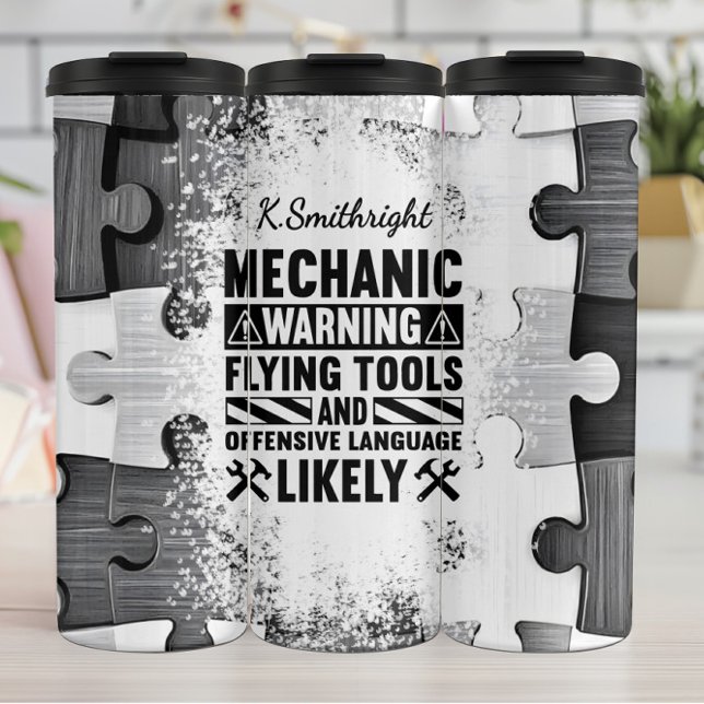 Mechanic Warning Flying Tools  Thermal Tumbler (Creator Uploaded)