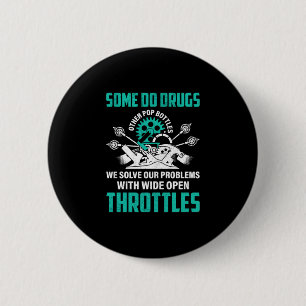 Mechanic We Solve Our Problems 6 Cm Round Badge