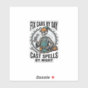 Mechanic Witch Shirt Vintage Halloween Repair Art_