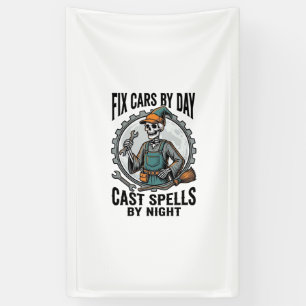 Mechanic Witch Shirt Vintage Halloween Repair Art_ Banner