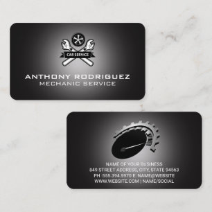Mechanic Wrench Car Repair Logo Business Card
