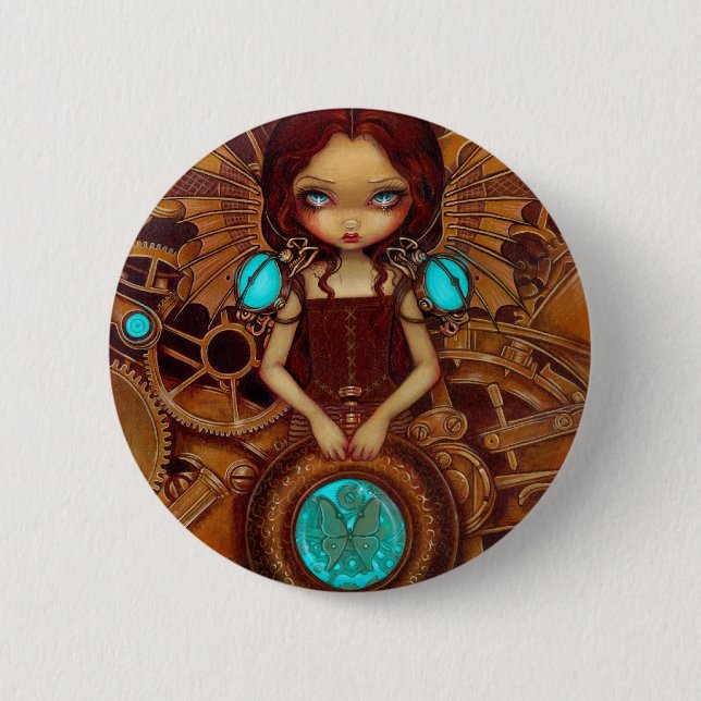 "Mechanical Angel I" Button (Front)