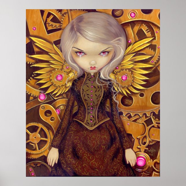 Mechanical Angel II steampunk fairy Art Print (Front)