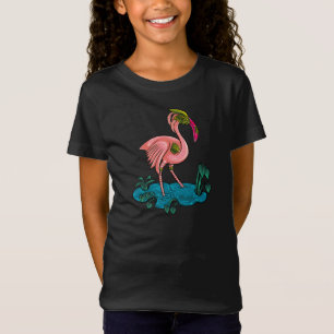 Mechanical Bird, Pink Flamingo Mecha Robot T-Shirt