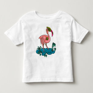 Mechanical Bird, Pink Flamingo Mecha Robot Toddler T-Shirt