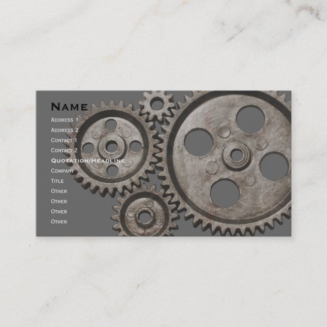 mechanical business card (Front)