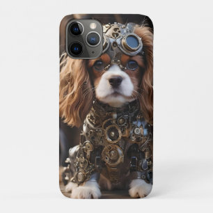 Mechanical Cavalier Spaniel Puppy Steampunk, Case-Mate iPhone Case