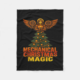 Mechanical Christmas Magic Xmas Fairy Angel Tank T Fleece Blanket