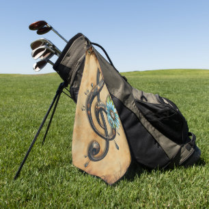 Mechanical clef golf towel