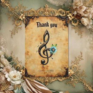 Mechanical  clef  thank you card