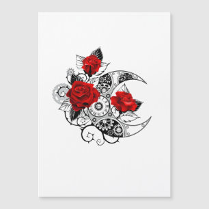 Mechanical Crescent with Red Roses