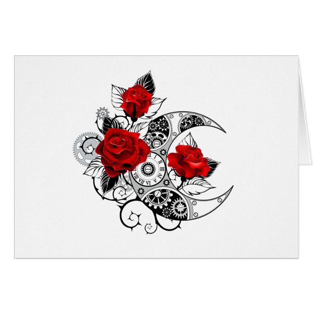Mechanical Crescent with Red Roses (Front Horizontal)