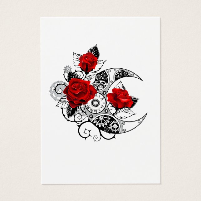 Mechanical Crescent with Red Roses (Front)